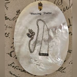 Waxing Poetic Last Word "Wish" sterling silver necklace